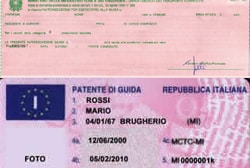 foglio rosa e patente